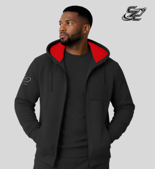 Hoodie - Red x Black