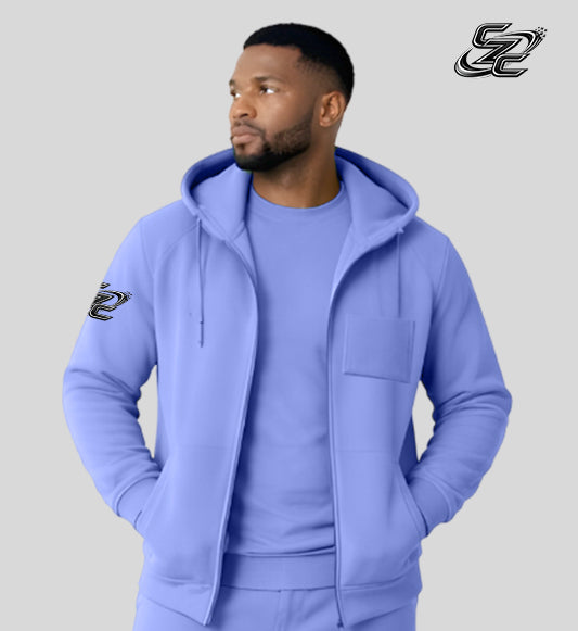 Hoodie - Flax Blue
